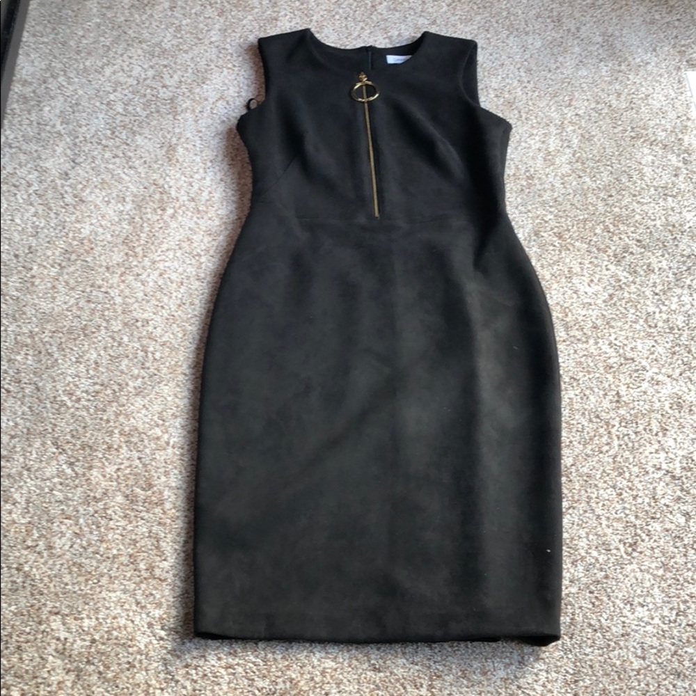 NWT faux sued black dress